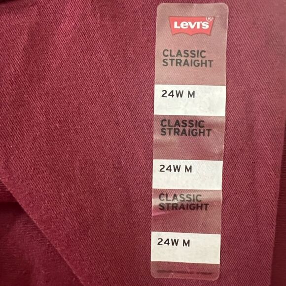 Levi's Plus Classic Straight Jeans Windsor Wine- Size 24W - Picture 12 of 13